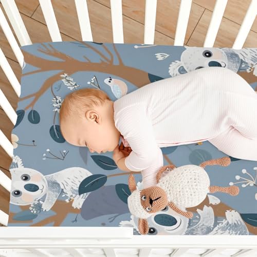 Wajiw Crib Sheets Soft Breathable Fitted for Standard and Toddler Mattresses
