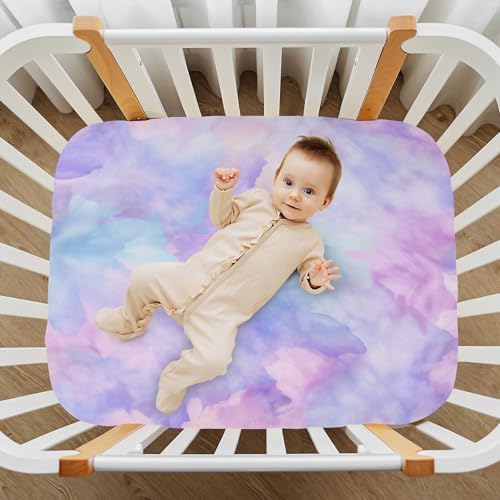Wajiw Tie Dye Crib Sheets Soft Breathable Fitted