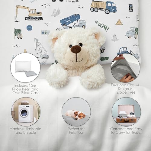 Sweet Jojo Designs Construction Truck Toddler Pillow 13x18