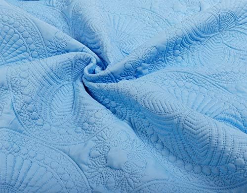 MONOBLANKS Baby Quilt with Blue Personalized Monogram