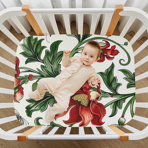 Wajiw Paisley Crib Sheets for Girls and Boys