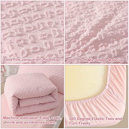 VIVILINEN Toddler Bedding Set for Girls 4-Piece