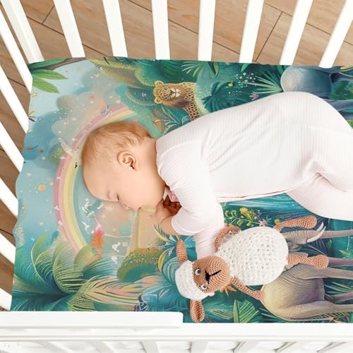 Wajiw Crib Sheets Soft Breathable Fitted 28x52In