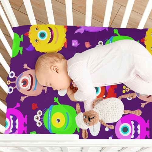 Qilmy Halloween Fitted Crib Sheet for Baby Soft Breathable