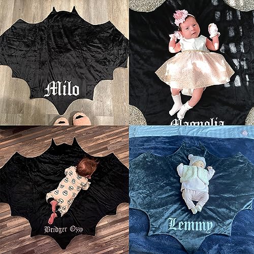 Personalized Bat Blanket Pad for Baby 0-4 Years Old