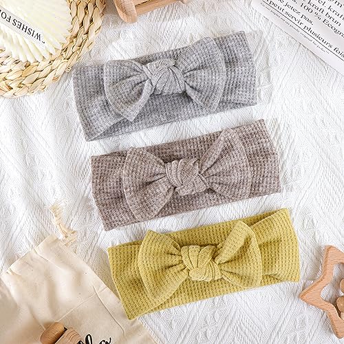 Lanmerry Baby Girls Waffle Headbands 3 Pack