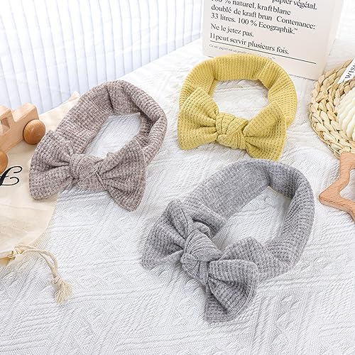 Lanmerry Baby Girls Waffle Headbands 3 Pack