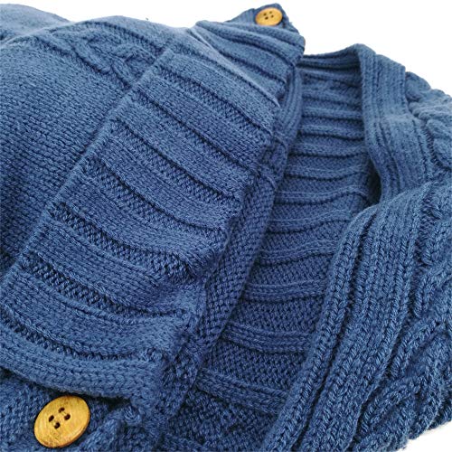 XMWEALTHY Dark Blue Baby Swaddle Blanket Wrap 0-6 Month