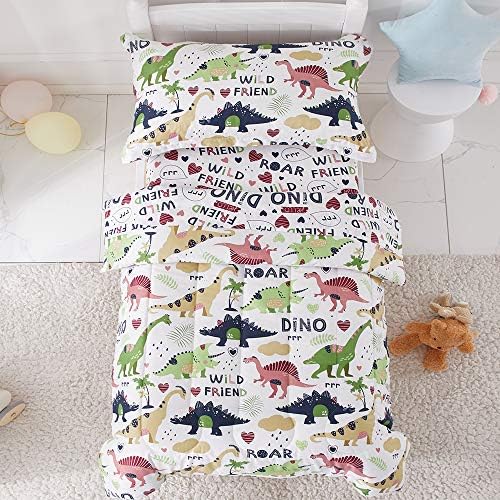 Joyreap 4 Piece Toddler Bedding Set Dinosaur Theme
