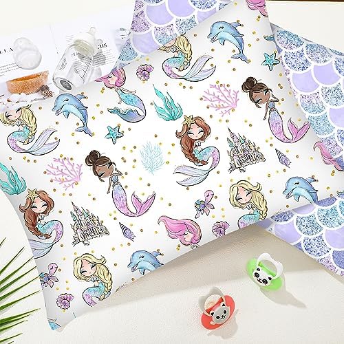 Ganeen Mermaid Toddler Pillowcase 2 Pcs 14x19