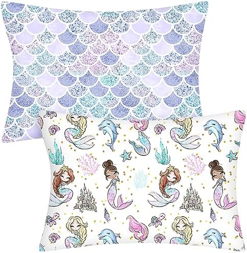 Ganeen Mermaid Toddler Pillowcase 2 Pcs 14x19