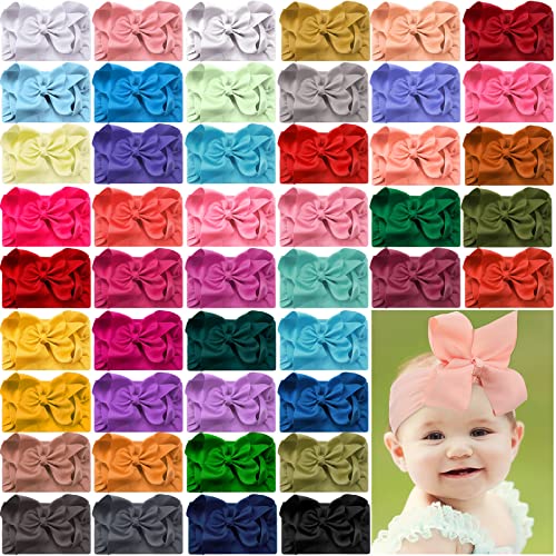 Hoteam 50 Pcs Soft Baby Girls Headband Bows